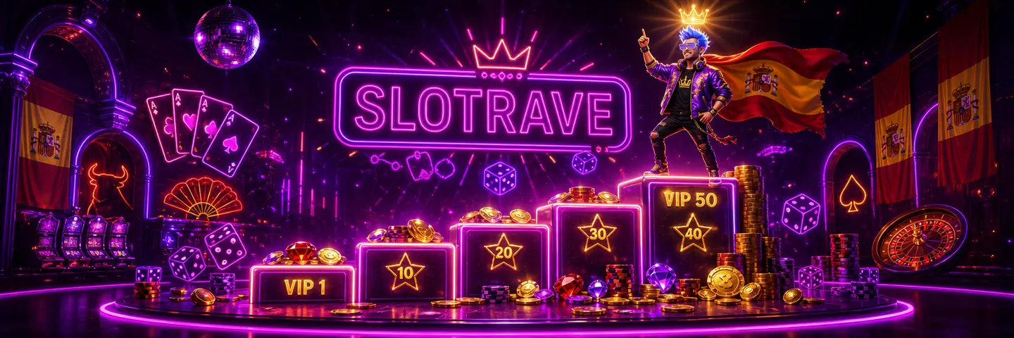 Niveles del club VIP de Slotrave con la corona en la cima